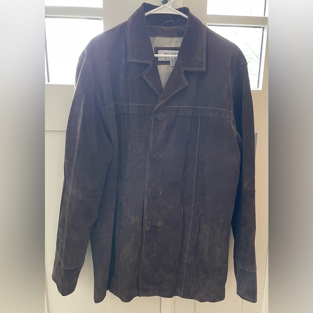 Vintage Wilsons Leather jacket men’s XL suede coat dark brown M. Julian style
